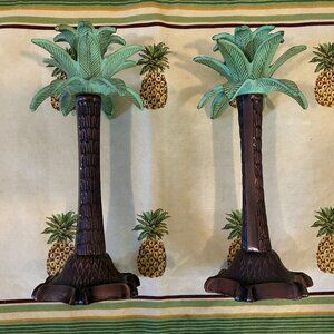 Set of palm tree candlesticks